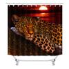 4Pcs Leopard Series Shower Curtain Sets for Bathroom Non-Slip Bathroom Rugs Lid Toilet Cover Bath Mat
