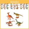Detailed Static Model Collection Of Pvc Dinosaurs Including Tyrannosaurus Stegosaurus Velociraptor And Scythe Lizard
