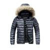 Mens Winter Detachable Hooded Printed Padded Coat Thick Warm Cotton Jacket Young Adults