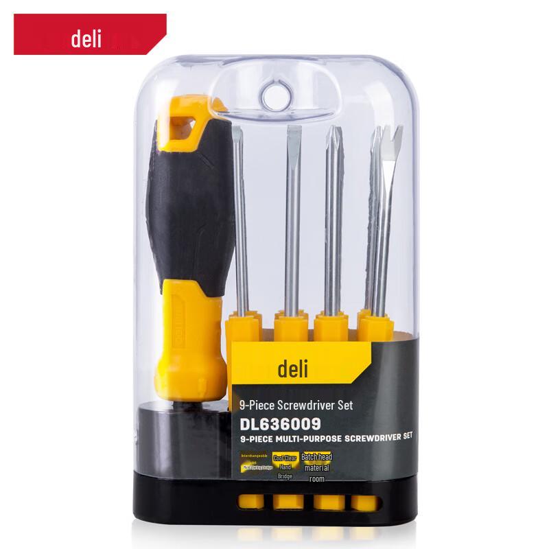 Профессиональные наборы отверток и бит Deli 9-piece Long Shaft
