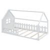 90*200cm Flat Bed, Children's Bed, House Rail, White