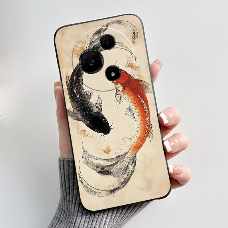 Casing For TCL 60 NxtPaper 4G / TCL 60 SE NxtPaper Case Luxury Dragon Cute Cool Boys Girls Black Matte Soft Silicone Back Cover