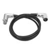 XLR Male to Female Cable 3 Pin Silver Plated Right Angle Noiseless Lossless XLR Sound Cord for Microphone Speaker 4.9ft
