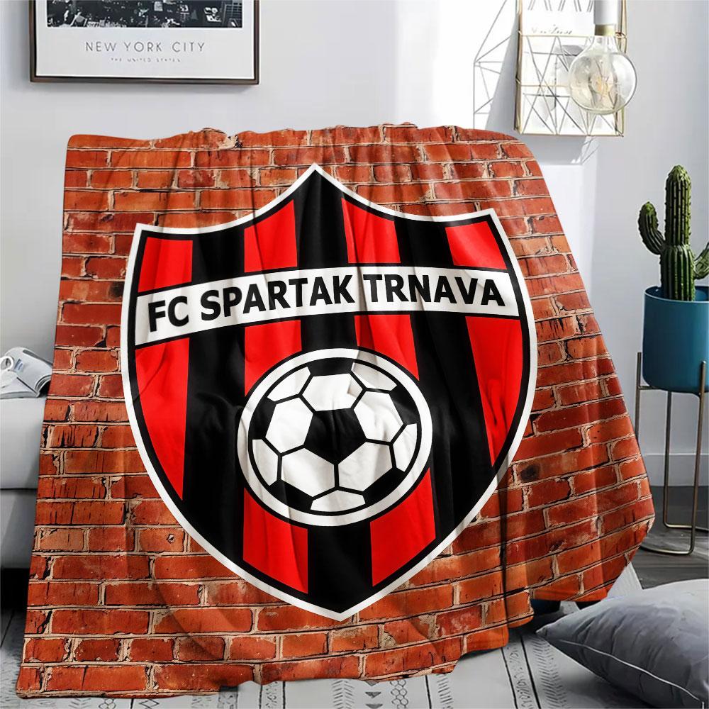 1PC FC Spartak Trnava Patterned Flannel Blanket Suitable For All Seasons for Home Decor Warmth and Comfort Gifts Holiday Present