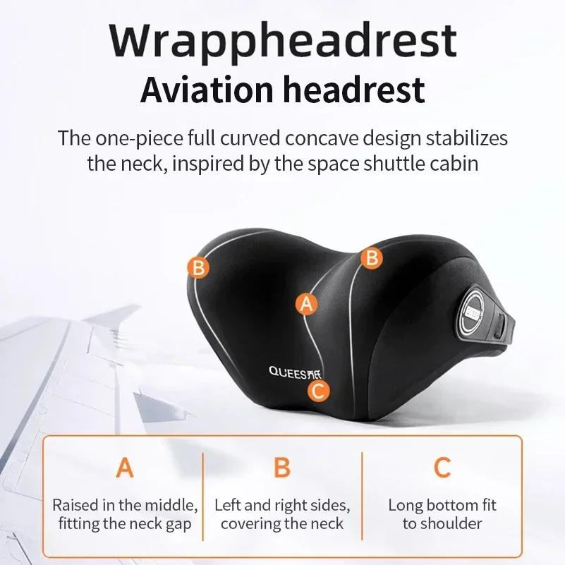 Car Lumbar Support Neck Pillow Waist Support Seat Cushion Office Lumbar Pad Memory Foam Headrest Pillow Lumbar Support Cushion