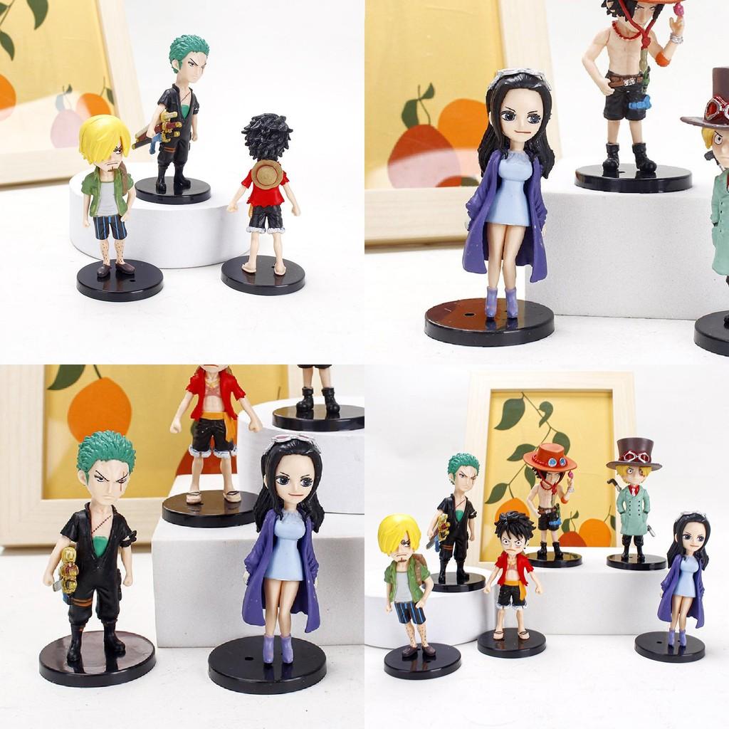 High Quality Cartoon Anime Pvc Collectible Figures Set Of Luffy Ace Sanji Robin