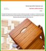 Solid Wood Foldable Ladder with Non-Slip Steps - Multi-Functional, Portable, Stackable, and Ideal for Household Climbing and Storage.
