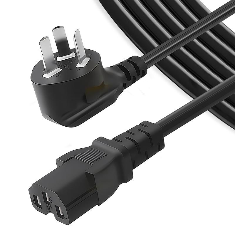 GB Three-Pin Pure Copper Power Cord C15 Cloverleaf, High-Temperature Resistant for Electric Steamer & Kettle