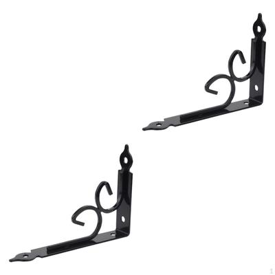 2 Pieces Floating Wall Shelf Brackets L Shaped Corner Brace Triangular Sturdy Hardware Thickened