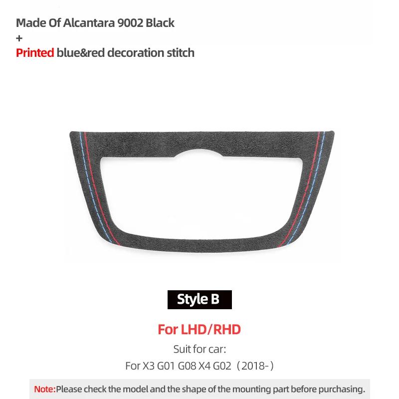 For BMW 5 Series G30 G38 G01 G08 5 6GT X3 X4 530i 540i Car Headlight Switch Knob Trim Frame Sticker Suede Interior Accessories