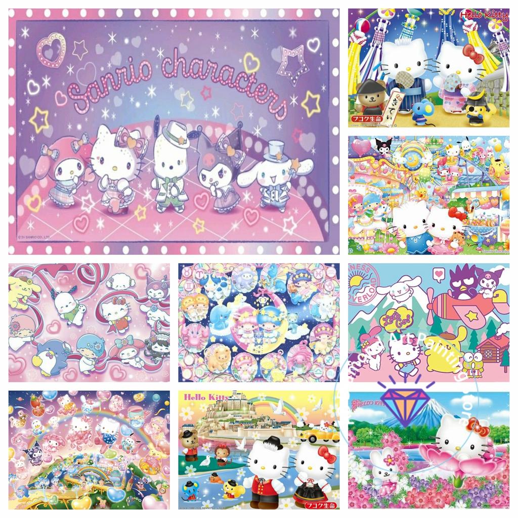 Sanrio Hello Kitty Cartoon Diamond Drawing Kit 5D DIY Diamond Embroidery Cross Embroidery Handmade Art Gift Home Decoration