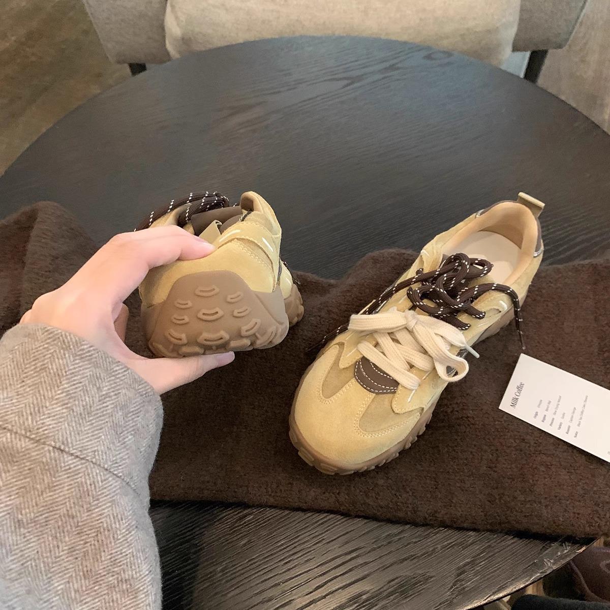 

Натуральная кожа~ толстоподошвенные увеличивающие рост повседневные вельветовые туфли на внутренней подкладке для женщин на осень и зиму 40