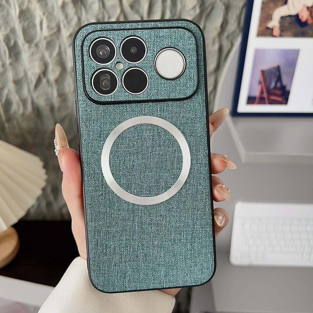 Custodia in Pelle Piana Magnetica in Tessuto di Lusso per Xiaomi Poco F9 Ultra F9 Pro F8 Ultra F8 Pro Cover di Protezione per Telefono con Ricarica Wireless