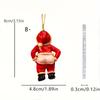2D Christmas Santa Claus Leaky Butt Pendant Resin Creative Hanging Santa Claus Toy Theme Funny for Xmas Tree Decorations