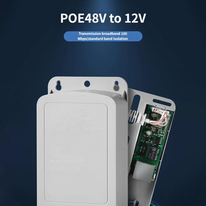 Standard Poe Splitter Converts 48V To 12V For Indoor And Outdoor Networking Devices With Stable Power Supply
