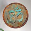 Retro Om Tin Sign Wall Art 8x8 Inch Metal Painting Spiritual Decor Gift
