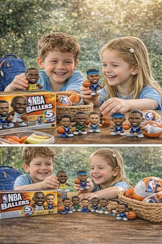 ZURU 5 Surprise NBA Ballers Series 2 Official NBA Collectible Figures & Accessories – Surprise Unboxing Basketball Sports Toy (4 Capsules)