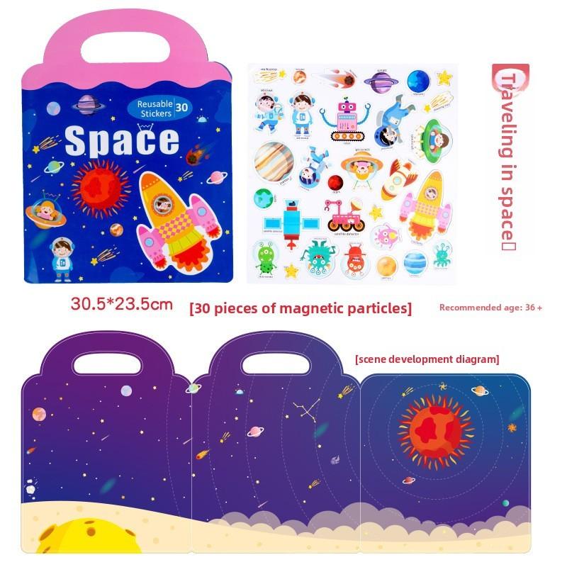 Childrens Educational Puzzle Book With Reusable Magnetic Stickers For Focus Development And Quiet Play