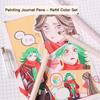 LANGUO 3Pcs/Set High-Capacity Overlayable Skin Tone Black Drawing Gel Pens for Art Marker Replacement School Supplies Stationery