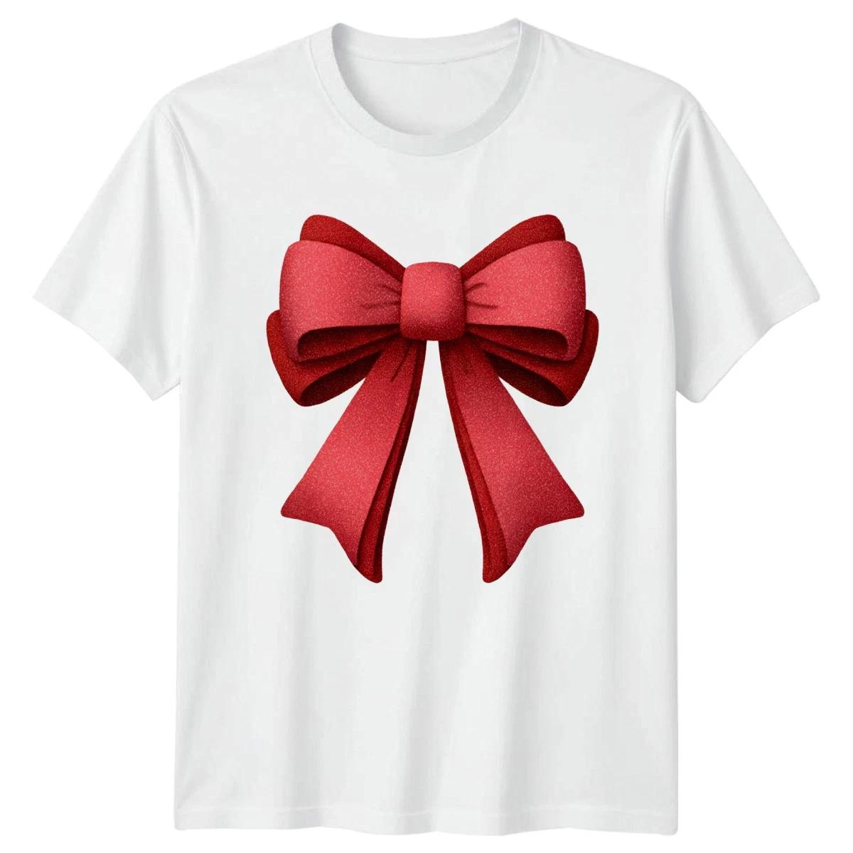 Red Bow Gift Graphic Tee Mens T-Shirt Womens Tee Unisex Top L