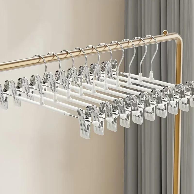 10pcs Hangers for Clothes Metal Non-slip Hanger Anti-slip Clothes Coat Racks Adult Hanger Space-saving Wardrobe Organization