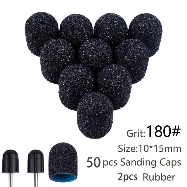 50pcs Pedicure Nail Sanding Caps For Heel Callus Removal Sand Bands Manicure Machine Drill Bits Accessories Grinding Head