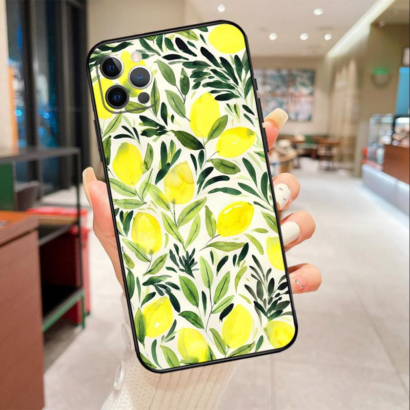 Lemon Fruit Phone Case For iPhone 17 16 15 14 13 12 11 Pro Max mini 16 Plus 16e 17 Air Protective Cover