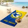 Cardiff City Personalized Printed Beach Towel Soccer Logo Support Custom Name Text Absorbent Towel For Sport Travel Special Gift