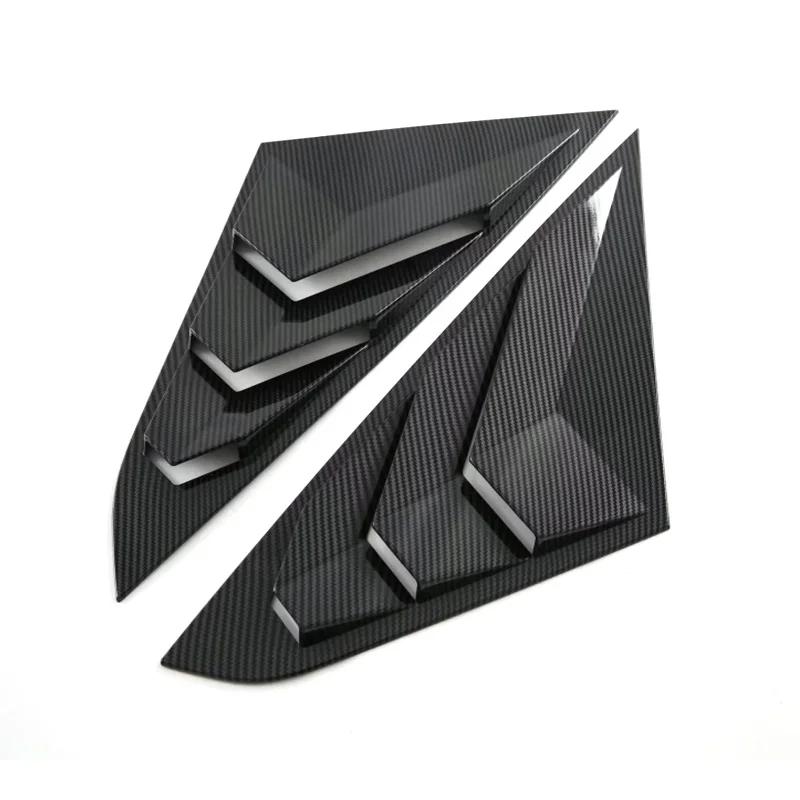 For Toyota Yaris Ativ/Vois  2024 Exterior Decoration Carbon Fiber Rear Window Spoiler Cover Trim Side Window Triangle Blinds ABS carbonfiber