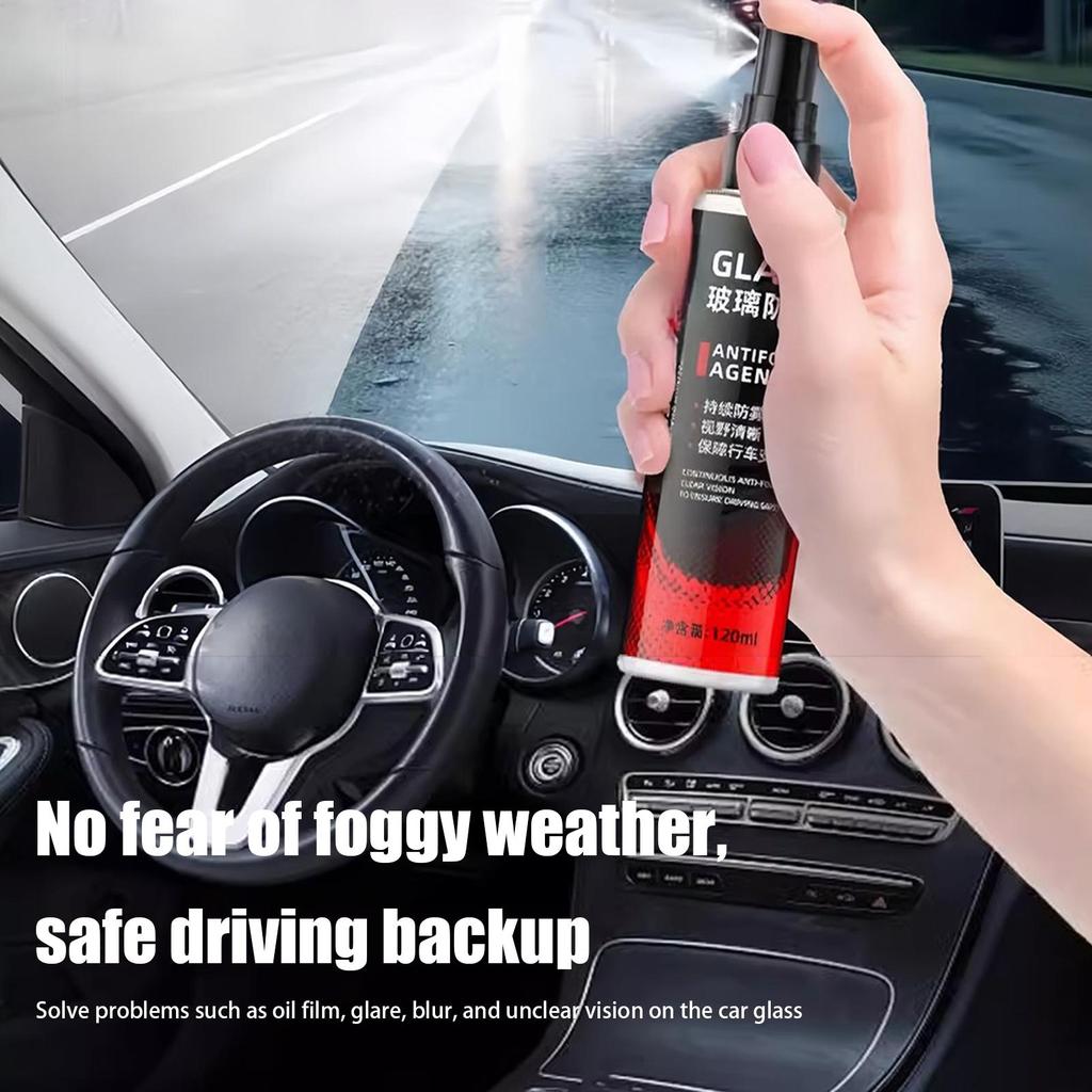 Anti-Beschlag für Auto-Windschutzscheibe 120ml Auto Außen Glaspflege Wasserdichter Entnebler-Spray für Fahrzeug-Windschutzscheibe Fenster Rückspiegel