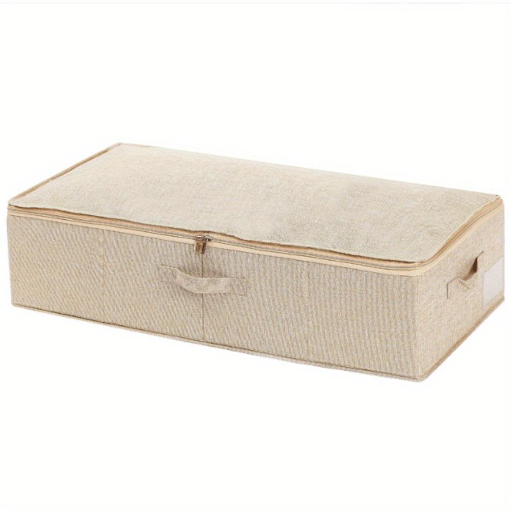 

1 шт. Сумки для хранения под кроватью, Складной контейнер для хранения под кроватью для организации одежды, одеял, подушек бежевый