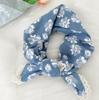 French retro cotton flower small scarf headband women's pure cotton thin bag head small scarf decorative square scarf headscarf