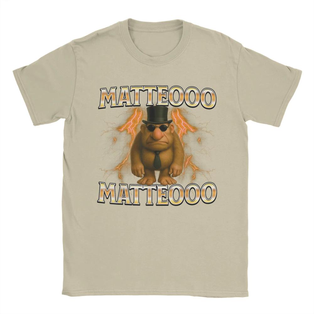 Matteo Matteo Funny Italian Brainrot Meme Men Women T Shirts Casual Tee Shirt Short Sleeve O Neck TShirts Cotton Plus Size Tops