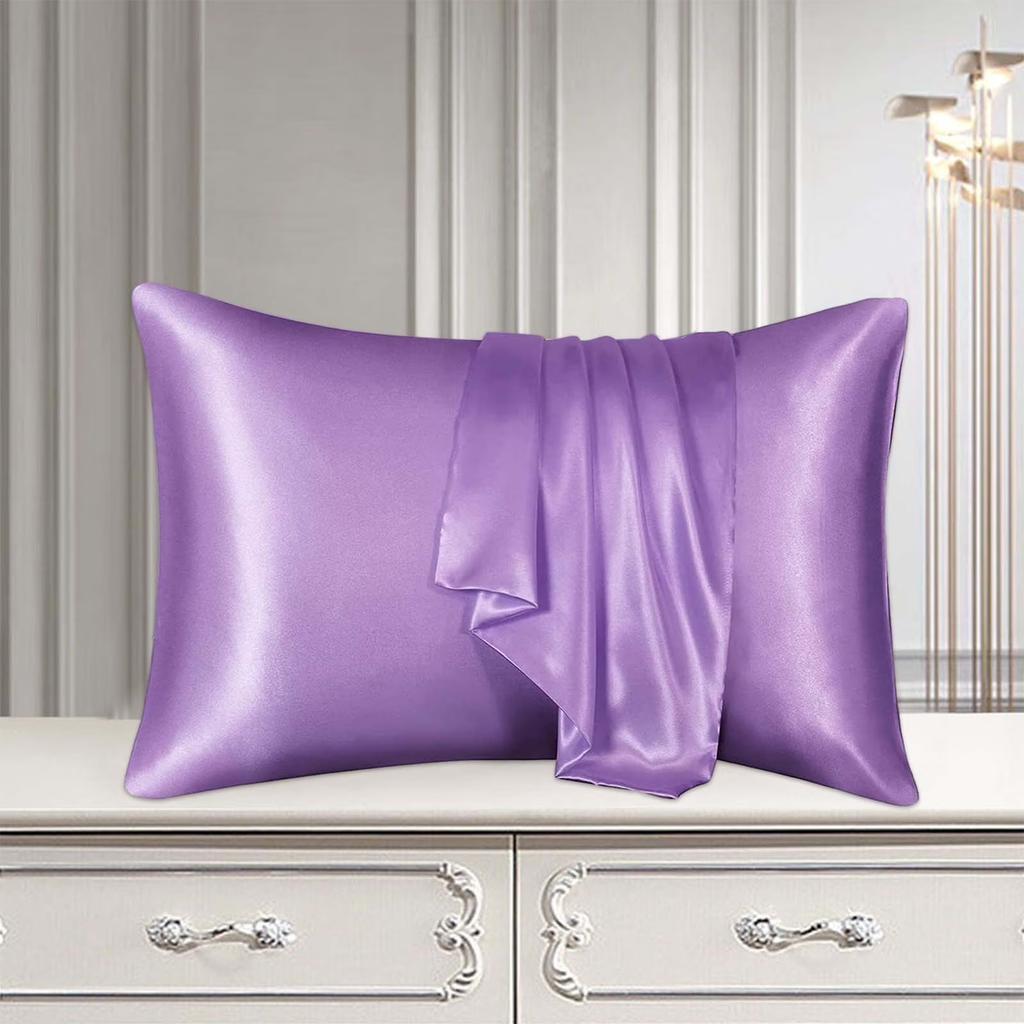 Silk Pillowcase For Hair And Skin Standard Hidden Zipper Soft Breathable Smooth Pillow Covers For Sleeping
