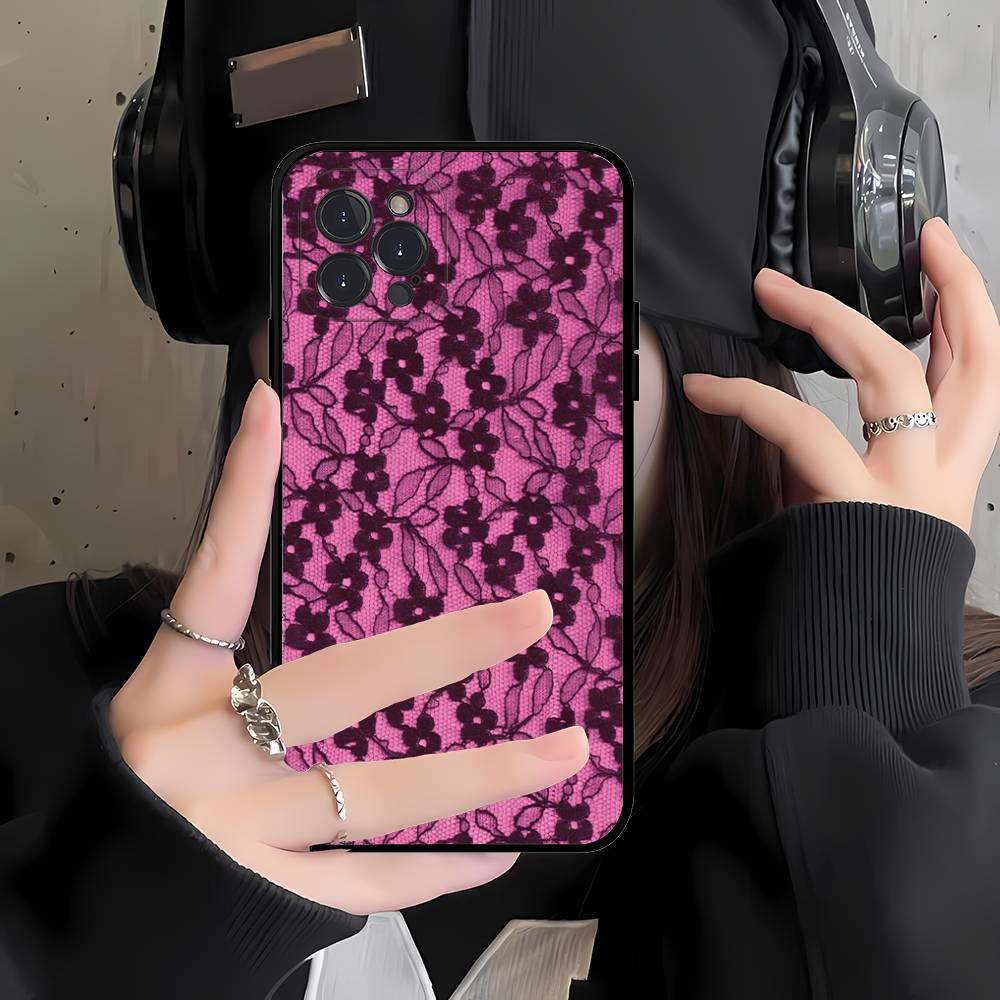 Lace Style Cool Girl Phone Case For IPhone 16 17 Air 15 14 13 12 11 Pro Max 16E Plus Fundas