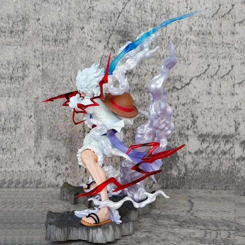 One Piece Nica Luffy Figure Tightly Grasps The Lightning Fifth Gear Action Figurine Model Doll Model Anime Pvc Statue Toys Gift