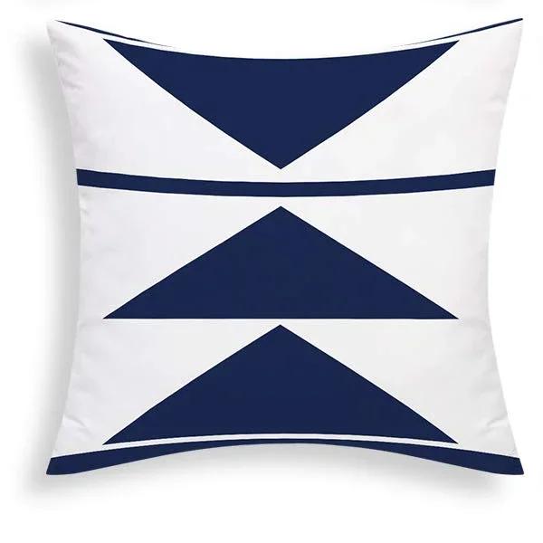 

Blue geometric short plush pillowcase sofa cushion cover home decoration can be customized for you 40x40 45x45 50x50 60x60 12x12Inch