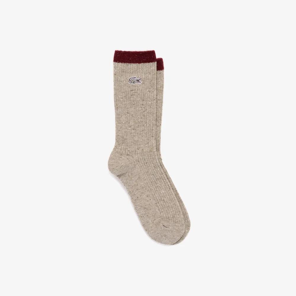 Women s Wool Blend Nep Contrast Socks RA224E-55N-XFJ Royal Blue (C4X)