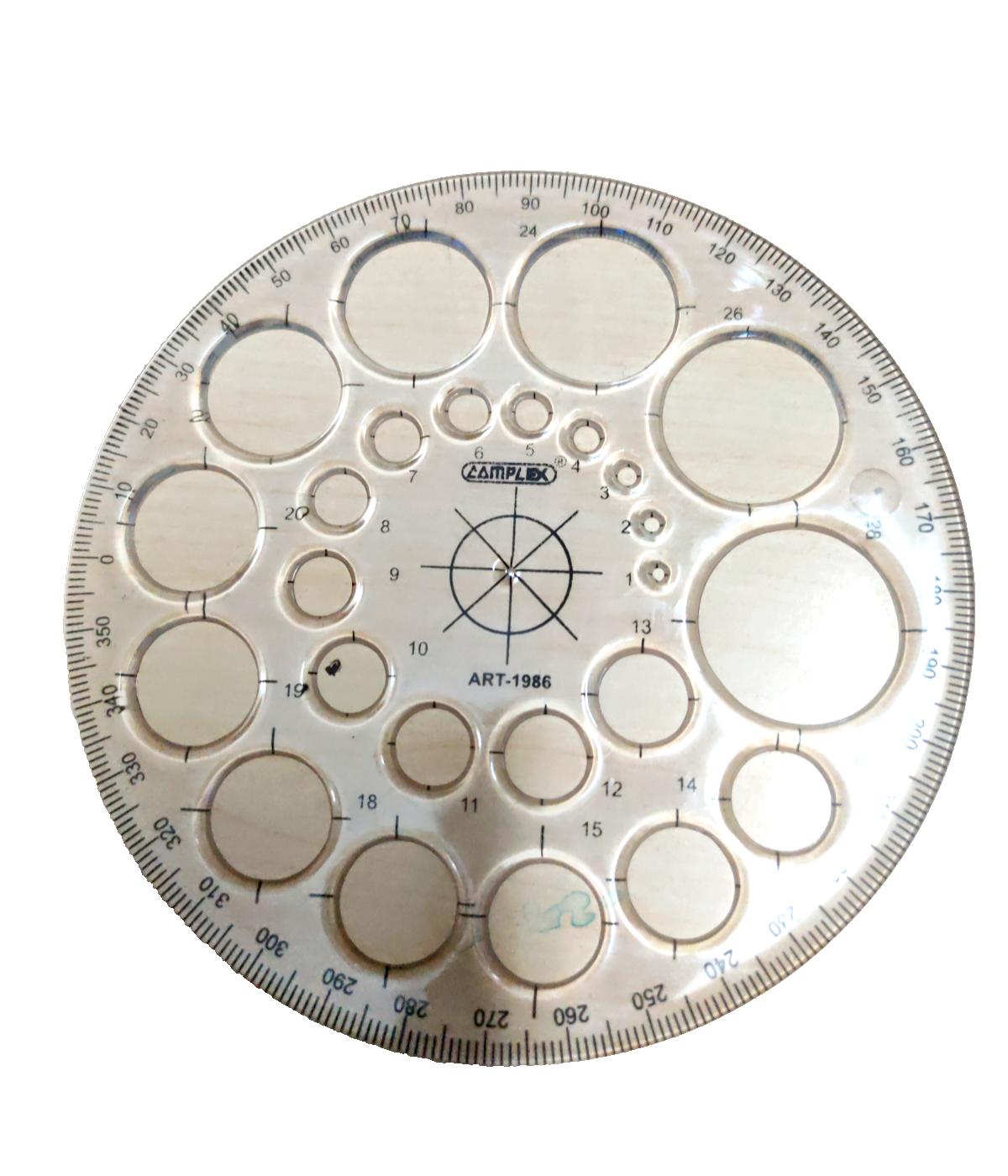 

@ Circle 360 Degrees Full Round Scale With Circle Stencils V732 Zr-1937-60%Off