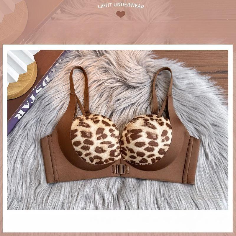 Women's Front Closure Bra Exclusive for Small Flat Bust Wireless Push Up Seamless Side Fat Reduction Anti-Sagging Sexy Underwear