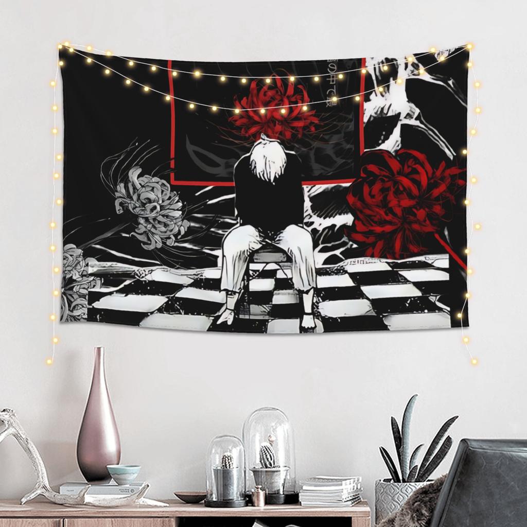 Halloween Tokyo Ghoul Kaneki Cutecore Tapestry Wall Hanging Blanket Tapestry Home Decor Items Wall Decorations
