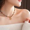 Titanium Steel Celestial Sun Necklace - Vintage, Niche, Collar Chain, Luxurious and High-end, Fashionable Accessory