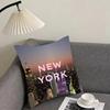 New York City Fashion Cushion Cover Pillowcase Ultra Soft Skin Friendly Fabric Cloud Like Comfort & Concealed Zipper