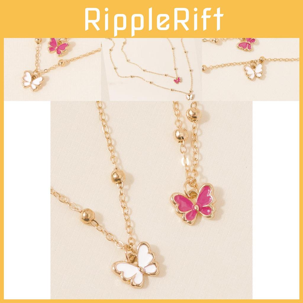 Elegant Butterfly Pendant Necklace For Women Stylish Alloy Jewelry Ideal For Gifts