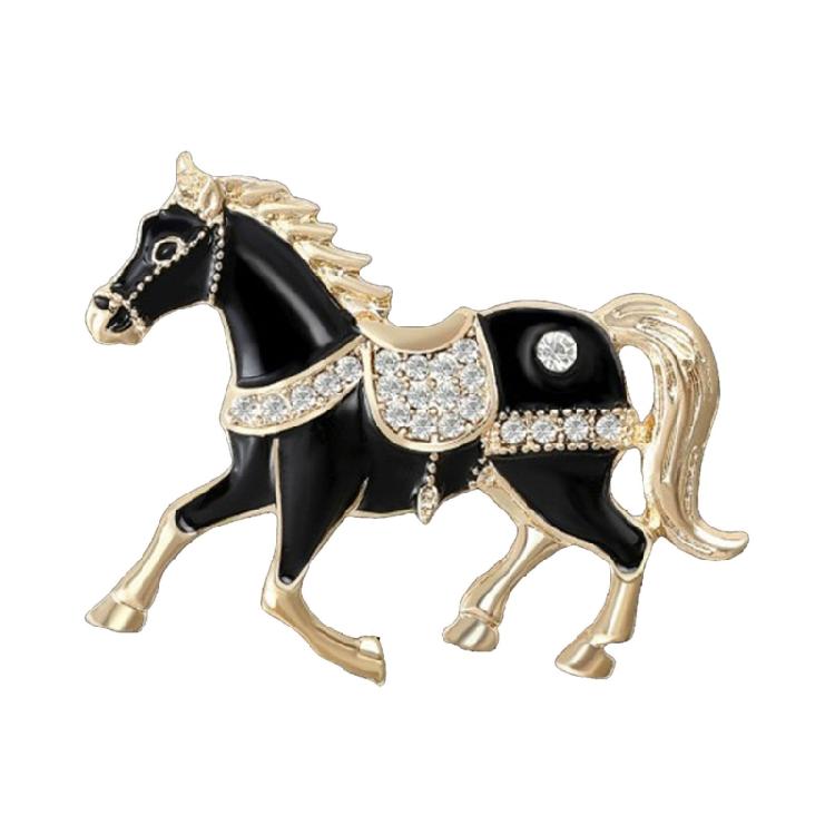 Sturdy Alloy Horse Pin Versatile Accessory for Scarf or Bag Embellishment