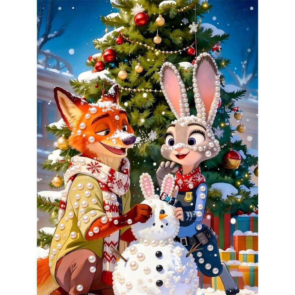 

The Pearl Painting From Disney Zootopia Features Pearls Embedded in It It Is Highly Suitable for Use As A Home Decoration Item 35x45cm