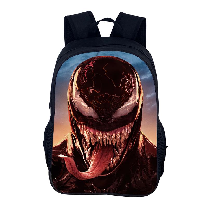 Venom School bag Superhero School Bag 40cm/15.7inch Backpack Zipper Backpack lightening Book Bags Computer Backpack