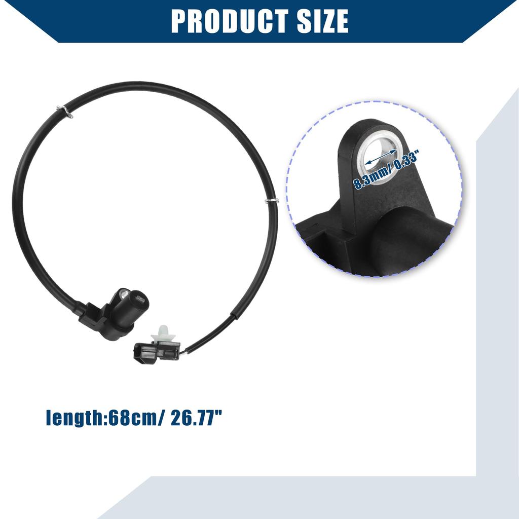 Hihaha No.MR569090 ABS Wheel Speed Sensor/Mitsubishi Compatible Shogun Pinin 1999-2007 Pajero Pinin 1999-2007 /