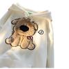 Hairy puppy embroidered pullover hooded sweater female lazy style casual loose couple coat