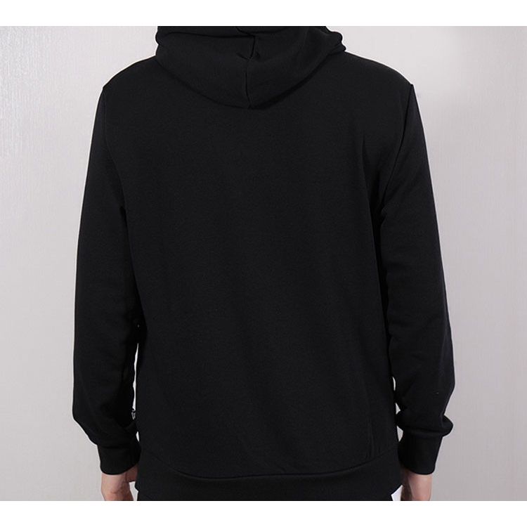 PUMA Letter Logo Print Hoodie Pullover Long Sleeve Sweatshirt Men Tops Black 844141-01